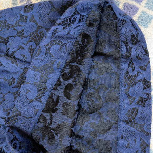 Black and Blue One Shoulder Dress - Picture 7 of 7